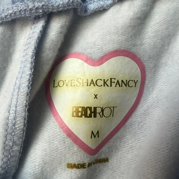 LoveShackFancy x Beach Riot Jenna Beaux Blue Tie Dye 2 Piece Set Size M - Picture 10 of 10